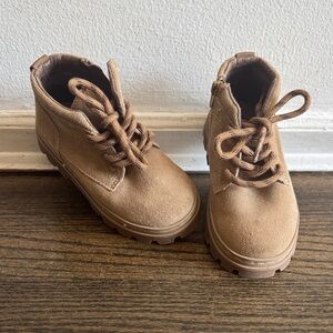 Zara Kids Brown Lace-Up Boots